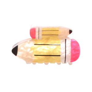 Pince crabe pour cheveux en forme de crayons.