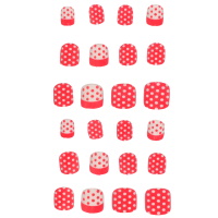 Lot de 24 faux ongles pour enfants. Mode d'emploi : - Nettoyer vos ongles. - Poser la capsule adaptée à votre ongle et maintenez fermement quelques secondes. Facile à retirer : Plonger les mains dans un bol d'eau tiède pendant 3 min et retirer l'ongle par les cotés.