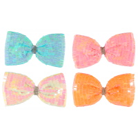 Pince pour cheveux pour enfants surmontées d'un nœud papillon. 4 coloris différents. Votre préférence en commentaires. Vendu à l'unité.