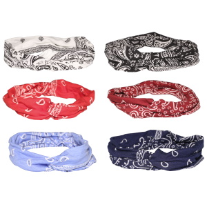 Bandeau bandana élastique pour cheveux en textile de couleur. 6 coloris différents. Votre préférence en commentaire. Vendu à l'unité.