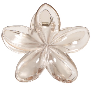 Pince crabe pour cheveux en forme de fleur.
