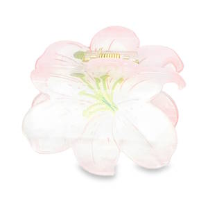 Magnifique pince crabe pour cheveux au motif floral de couleurs nacrées.
