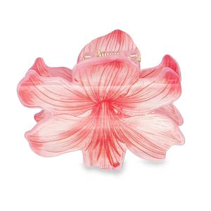 Magnifique pince crabe pour cheveux au motif floral de couleurs nacrées.
