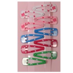 Lot de 6 paires de clic-clacs en métal peint.