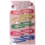 Lot de 6 paires de clic-clacs en métal peint.