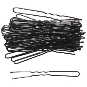 Lot de 55 épingles en métal de couleur noir.