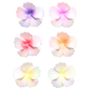 Pince pour cheveux en forme de fleur en plastique multicolore. 6 coloris différents. Vendu à l'unité. Votre préférence en commentaire.