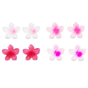 Apportez une touche de fraîcheur et de soleil à votre coiffure avec ces charmantes pinces à cheveux en forme de fleurs de frangipanier (Plumeria). Leur design délicat et leur fini brillant en font l'accessoire parfait pour les beaux jours ou pour égayer une tenue quotidienne. Chaque pince est sculptée avec soin pour imiter la forme délicate d'une fleur à cinq pétales, évoquant les paysages tropicaux. Le lot propose 4 variations de rose, allant du blanc nacré avec un cœur rose tendre au rose fuchsia vibrant, permettant de les assortir à toutes vos tenues. Vendu par paire (2 pinces identiques). Votre préférence en commentaires.
