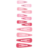 Lot de 6 paires de clic-clacs en métal peint de couleur.