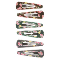 Lot de 6 clic-clacs avec motifs de fleurs.