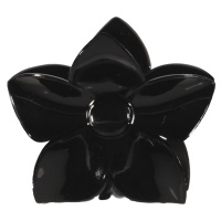 Pince crabe en forme de fleur en plastique de couleur noir.