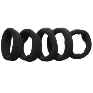 Lot de 5 élastiques pour cheveux en lycra de couleur.