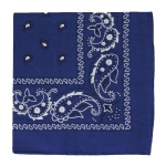 Bandanas en textile bleu gitane.