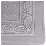 Bandanas en textile gris.