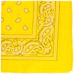 Bandanas en tissu jaune.