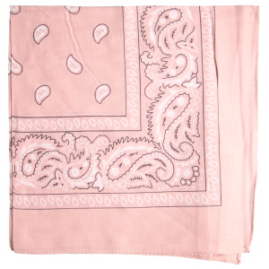 Bandanas en tissu rose.