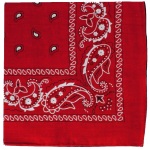 Bandanas en coton rouge.