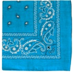 Bandanas en coton bleu ciel.