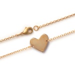 Bracelet cœur en plaqué or jaune 18 carats.