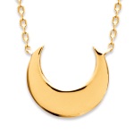 Collier lune en plaqué or jaune 18 carats.