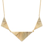 Collier triangles en plaqué or.