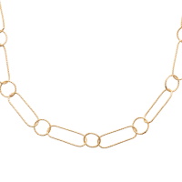 Collier chaîne en plaqué or jaune 18 carats.