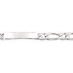 Bracelet identité en argent 925/000. Maille super cheval alternée 1.1.  Absolument indémodables, Les gourmettes personnalisables sont idéales à offrir aux adultes comme aux adolescent.e.s.  Ce modèle est généralement considéré comme plutôt masculin, Mais peut bien entendu être porté par toutes et tous !