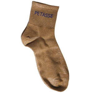 Paire de chaussettes scintillantes avec l'inscription Pétasse.
