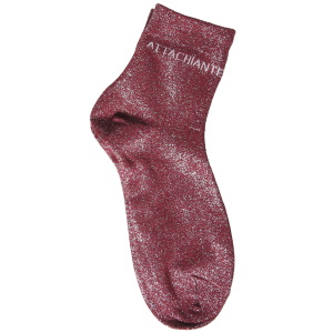 Paire de chaussettes scintillantes avec l'inscription Attachiante.