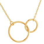 Collier Double cercle en plaqué or.