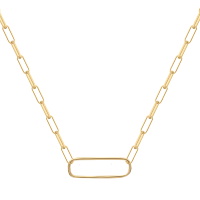 Collier composé d'une chaîne mailles allongées en plaqué or jaune 18 carats.