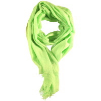 Foulard gaufré rectangle effet froissé en 100% viscose de couleur vert.