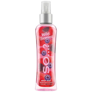 Brume pour le corps Body Mist by So...? Wild berries.
Brume corporelle fruits sauvages. Mélange exaltant de baies sauvages fruitées.