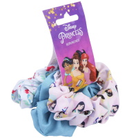 Lot de 3 chouchous élastiques Princesses Disney en polyester.
