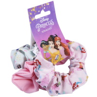 Lot de 3 chouchous élastiques Princesses Disney en polyester.