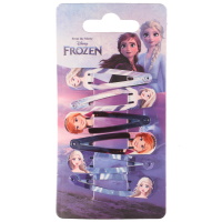 Lot de 6 clic-clacs pour cheveux pour enfants sur le thème de la Reine des neiges.