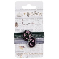 Lot de 8 élastiques cheveux pour enfant en textile de couleur avec personnages et symboles d'Harry Potter.