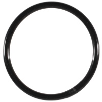 Bracelet bouddhiste jonc semi rigide en tube de plastique de couleur noire.