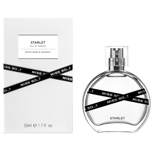 Eau de parfum Miss So...? Starlet. Avec ses notes de noix de coco, jasmin et musc blanc, l'eau de parfum Starlet est un concentré de senteurs exotiques et printanières !