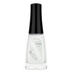 Vernis à ongles. Blanc. Pinceau plat.