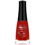 Vernis à ongles. Rouge passion. Pinceau plat.