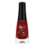 Vernis à ongles. Rouge grenat. Pinceau plat.