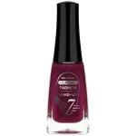 Vernis à ongles. Framboise poudreux. Pinceau plat.