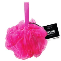 Fleur de douche shower puff de couleur rose fuchsia.