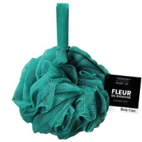 Fleur de douche shower puff de couleur émeraude.