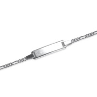 Bracelet gourmette en argent 925/000 rhodié.