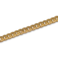 Collier chaîne maille anglaise en plaqué or jaune 18 carats.