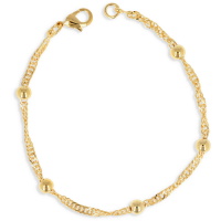 Bracelet composé d'une chaîne torsadée en plaqué or jaune 18 carats.