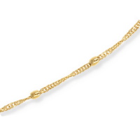Bracelet composé d'une chaîne torsade en plaqué or jaune 18 carats.