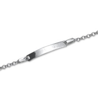 Bracelet gourmette en argent 925/000 rhodié.